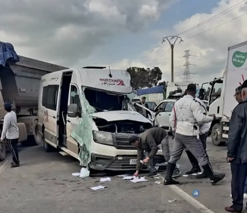 إصابة 23 شخصاً في حادثة سير خطيرة بين برشيد وسطات